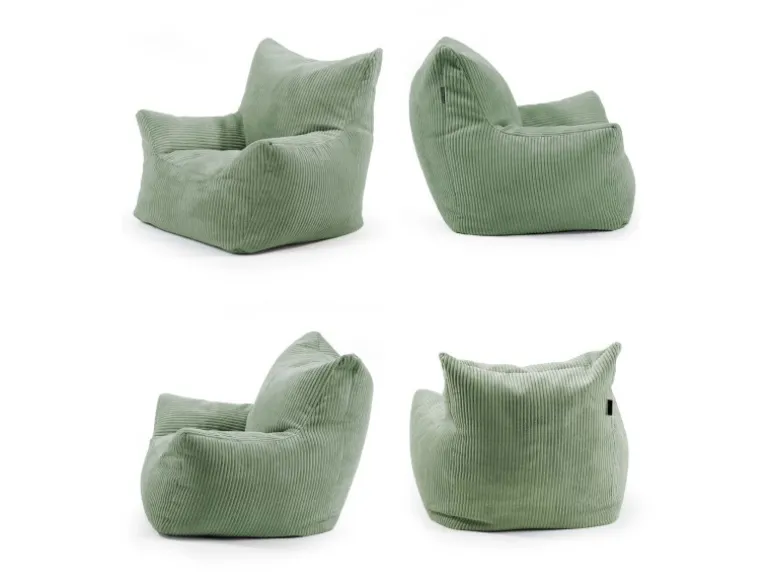 mokebo Kindersessel aus Cord Der Pausenheld Sitzsack Kinder Kindersitzsack in Grün