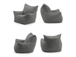 mokebo Kindersessel aus Cord Der Pausenheld Sitzsack Kinder Kindersitzsack in Anthrazit
