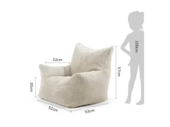 mokebo Kindersessel aus Cord Der Pausenheld Sitzsack Kinder Kindersitzsack in Beige
