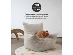 mokebo Kindersessel aus Cord Der Pausenheld Sitzsack Kinder Kindersitzsack in Beige