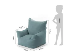 mokebo Kindersessel mit Stoffbezug Der Pausenheld Sitzsack Kinder Kindersitzsack in Petrol