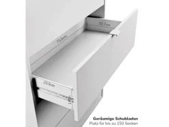 mokebo Kommode mit 5 Schubladen in Weiß Die Stilvolle Highboard Anrichte oder Sideboard