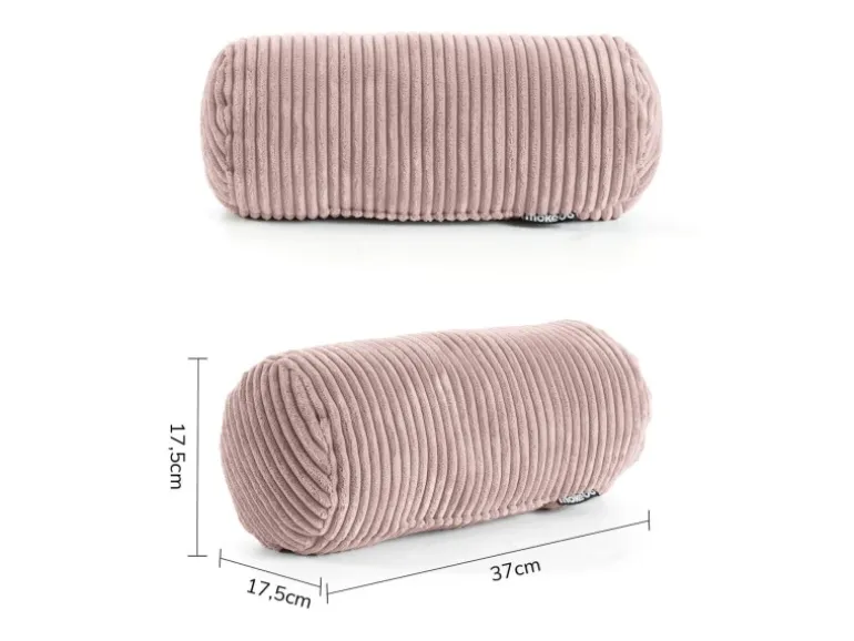 mokebo Nackenkissen mit Cordbezug Das Nickerchen Nackenrolle oder Kissenrolle in Rosa