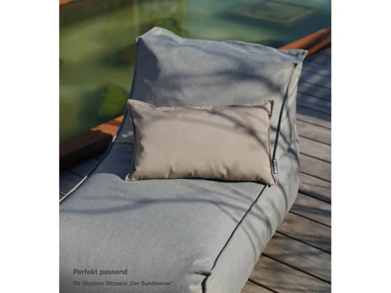 mokebo Outdoor Kissenbezug Das Ruhepolster 50x30cm Sofakissen Hülle in Taupe