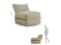 mokebo Outdoor Sitzsack Der Summerdream Bean Bag mit Füllung oder Gartenliege in Sand