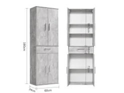 mokebo Schrank in Grau Der Praktische Mehrzweckschrank oder Aufbewahrungsschrank