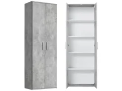 mokebo Schrank in Grau Der Lange Mehrzweckschrank Allzweckschrank oder Aufbewahrungsschrank