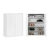 mokebo Schuhschrank Der Concierge Schuhregal mit zwei Türen Flurschrank oder Sideboard 74 cm breit in weiß
