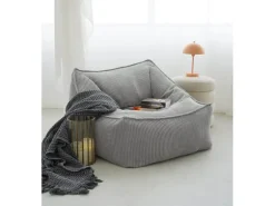 mokebo Sitzsack Sessel aus Cord Der Lümmel XXL Sitzsack Cord Sessel oder Sitz Sessel in Grau