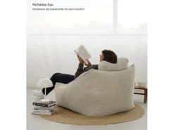 mokebo Sitzsack Sessel aus Cord Der Lümmel XXL Sitzsack Cord Sessel oder Sitz Sessel in Beige