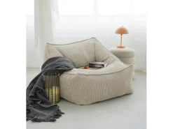 mokebo Sitzsack Sessel aus Cord Der Lümmel XXL Sitzsack Cord Sessel oder Sitz Sessel in Beige