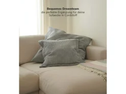 mokebo Sofakissen aus Cord Das Wölkchen Couchkissen oder Flatterkissen in Beige