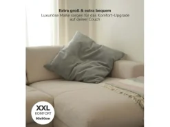 mokebo XXL Sofakissen Das Anschmiegsame Riesenkissen oder Kissen aus Cord in Grau