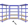 Monstershop 3 x T-Rax Lagerregal 180cm x 120cm x 45cm Blau