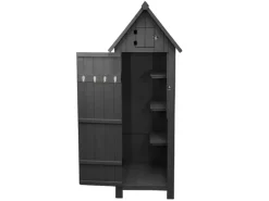 Monstershop Gartenschrank aus Holz Grau Monstershop Gartenschrank aus Holz – Grau
