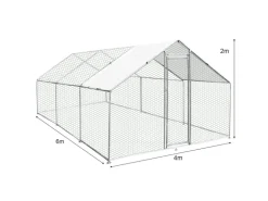Monstershop Hühner Freilauf 4m x 6m x 2m