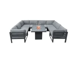 Monstershop Modulares Gartenlounge Set mit integrierter Feuerstelle