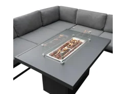Monstershop Modulares Gartenlounge Set mit integrierter Feuerstelle