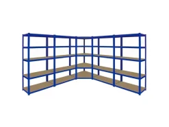 Monstershop Monster Racking T-Rax Eckregal & 4x 90cm Lagerregal Blau