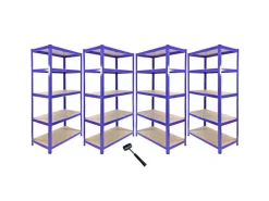 Monstershop Monster Racking T-Rax Eckregal & 4x 90cm Lagerregal Blau