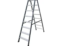 Monto SePro D Stufen-Doppelleiter eloxiert 2 x 8 Stufen