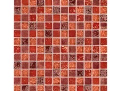 Mosaik Glas & Stein Maya Red 30 cm x 30 cm