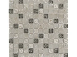 Mosaik Glas & Stein Maya Silver 30 cm x 30 cm