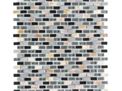 Mosaik Glas & Stein 5th Avenue Black Mix Seashell 28,5 cm x 28,5 cm