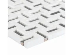 Mosaik Marmor & Aluminium Greek White 30 cm x 30 cm