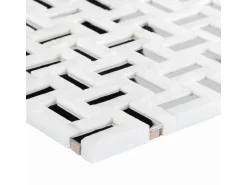 Mosaik Marmor & Aluminium Greek White 30 cm x 30 cm