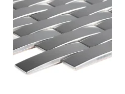 Mosaik Metall Edelstahl 29 cm x 28 cm