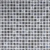 Mosaikmatte Glas & Marmor Schwarz-Perlmutt 30 cm x 30 cm