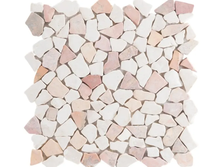 Mosaikmatte Mini Poly Marmor Rosso 28 cm x 28 cm