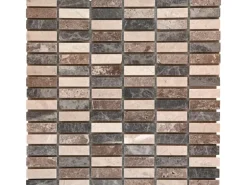 Mosaikmatte Naturstein Atlas Multicolor 30 cm x 30 cm