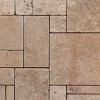 Mosaikmatte Naturstein Ivory Römischer Verband 30 cm x 30 cm