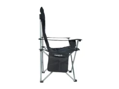 24MOVE Campingstuhl faltbar Klappstuhl gepolstert inkl. Tragetasche - 150kg - schwarz
