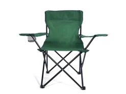 24Move Campingstuhl Faltstuhl Grün Mit Getraenkehalter Tragetasche Outdoor Faltbar Max 100Kg Anglerstuhl Polyester