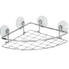 MSV Eck-Duschregal Ventouses Edelstahl 27,5 cm x 19,5 cm x 4,4 cm Chrom