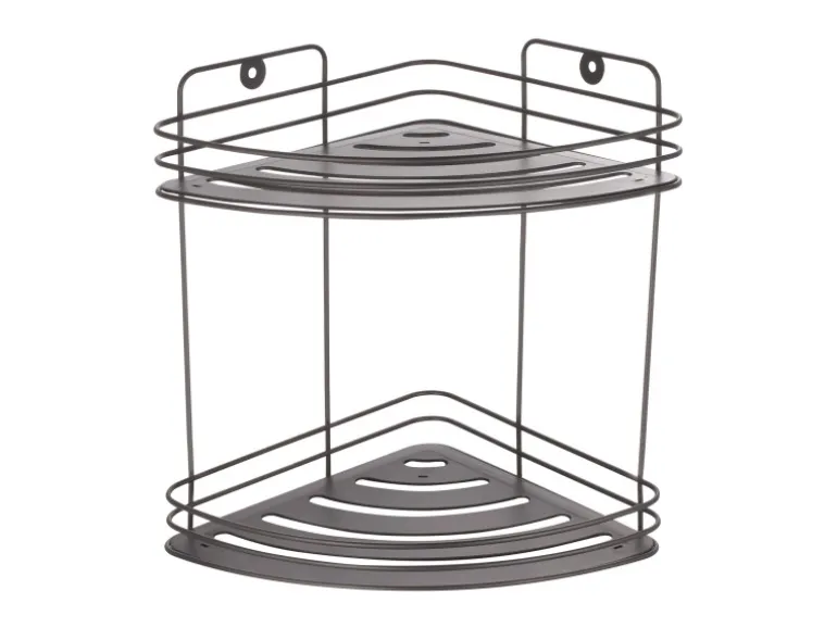MSV Eck-Regal Kery Stahl 20 cm x 20 cm x 23,5 cm Mattschwarz