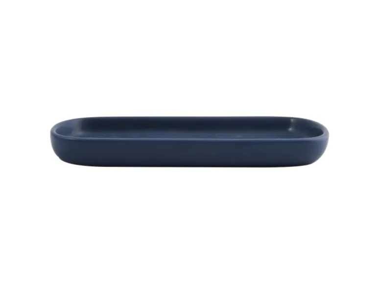 MSV Tablett Maonie Keramik 25,7 cm x 11,5 cm x 2,8 cm Dunkelblau