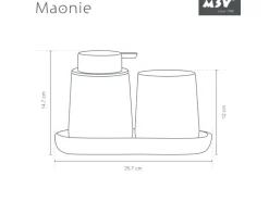 MSV Tablett Maonie Keramik 25,7 cm x 11,5 cm x 2,8 cm Dunkelblau
