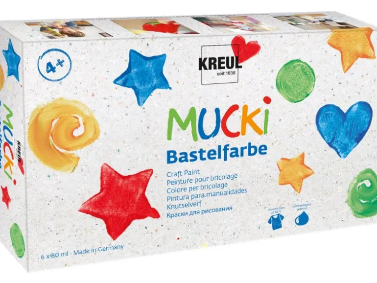 Mucki Bastelfarbe 6er Set 80 ml
