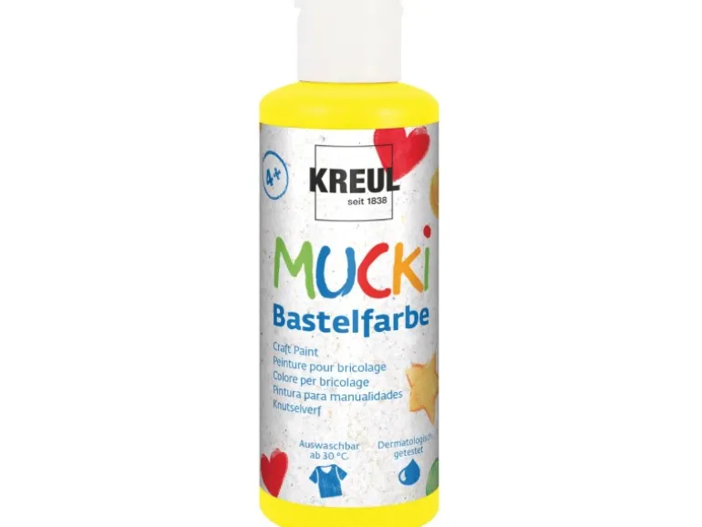 Mucki Bastelfarbe Gelb 80 ml