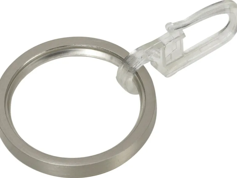Mydeco Gardinen-Ringe Edelstahl-Optik Ø 3,4 cm für Ø 1,6 cm Gardinenstangen