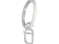Mydeco Gardinen-Ringe Weiß Ø 4 cm für Ø 2 cm Gardinenstangen inkl. Gardinenhaken