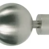 Mydeco Gardinenstange-Endstück Ball Classic Edelstahl-Optik Ø 2 cm