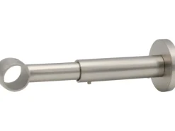 Mydeco Gardinenstange-Halterung Noble 1-läufig ausziehbar Edelstahl-Optik Ø 2 cm