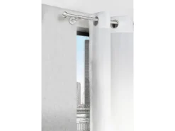 mydeco Gardinenstange-Komplettset 2in1 ausziehbar Edelstahl-Optik 160-280cm