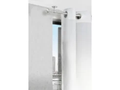 mydeco Gardinenstange-Komplettset 2in1 ausziehbar Edelstahl-Optik 160-280cm