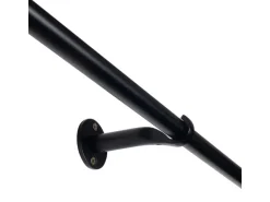 mydeco Gardinenstange-Set day & night ausziehbar Schwarz 120-210cm